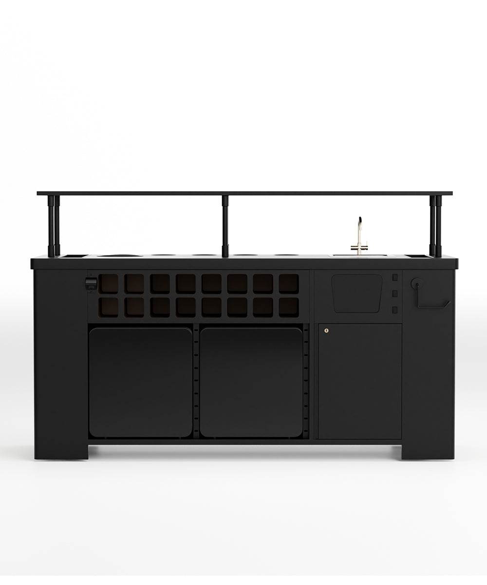 Double Model X Home Bar, Matt Black Finish