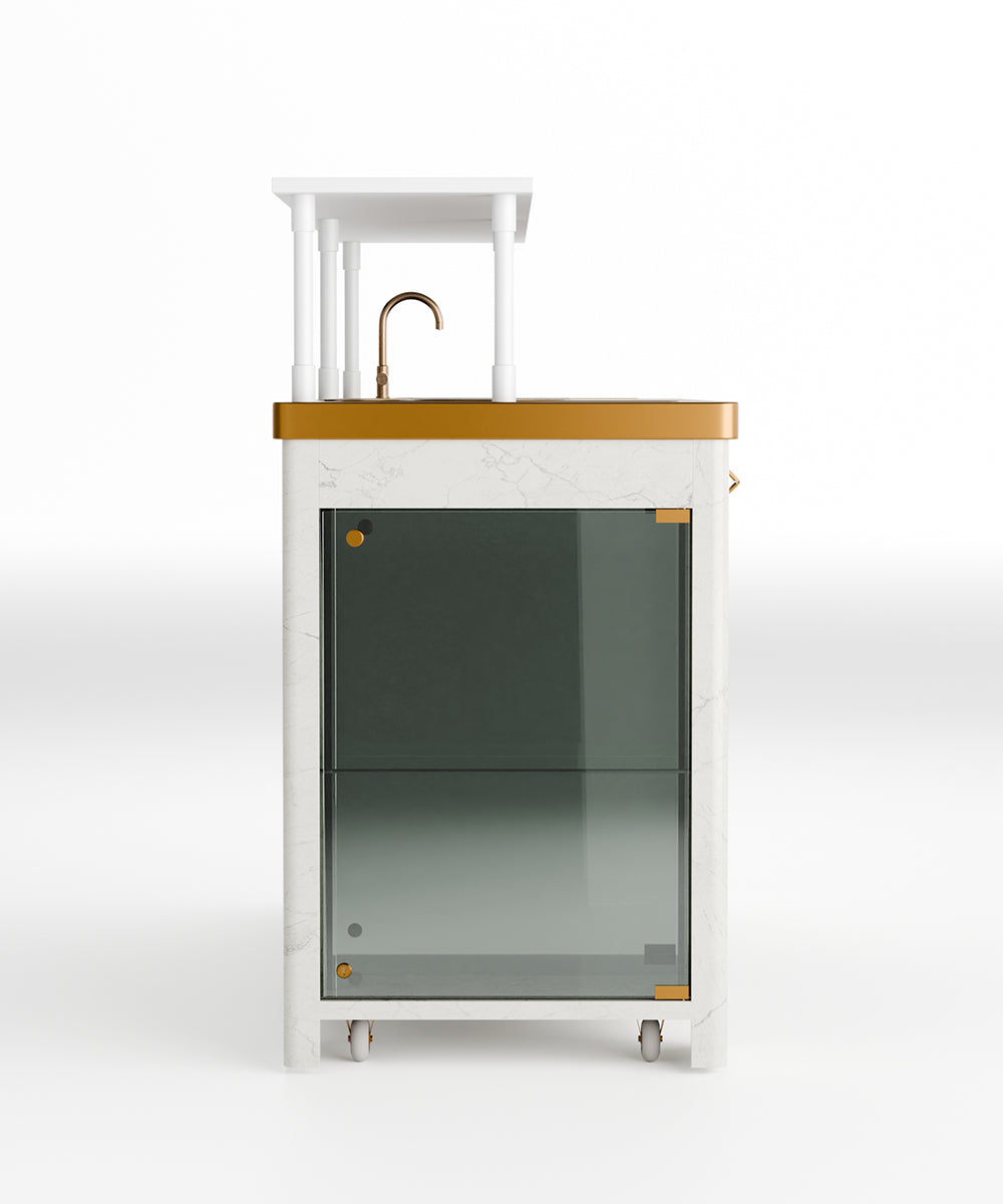 Double Model X Home Bar, Satvario Marble Finish