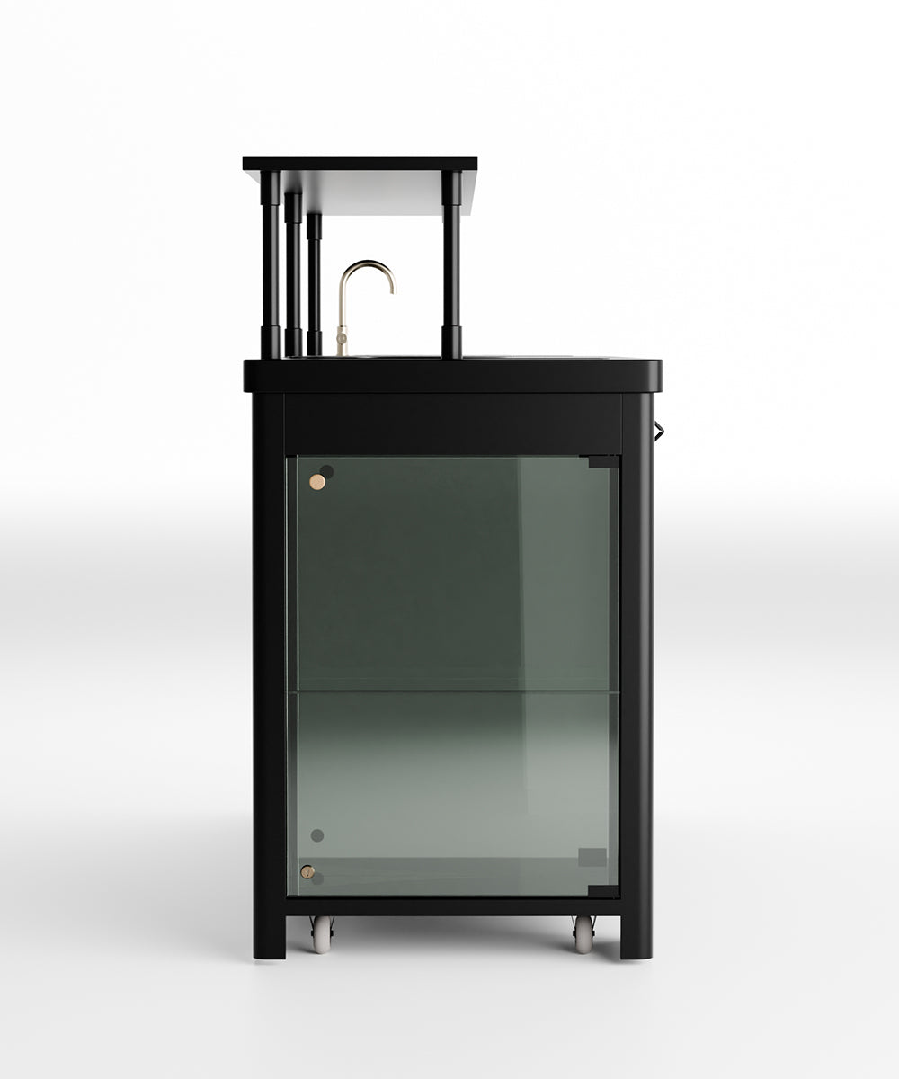 Double Model X Home Bar, Matt Black Finish