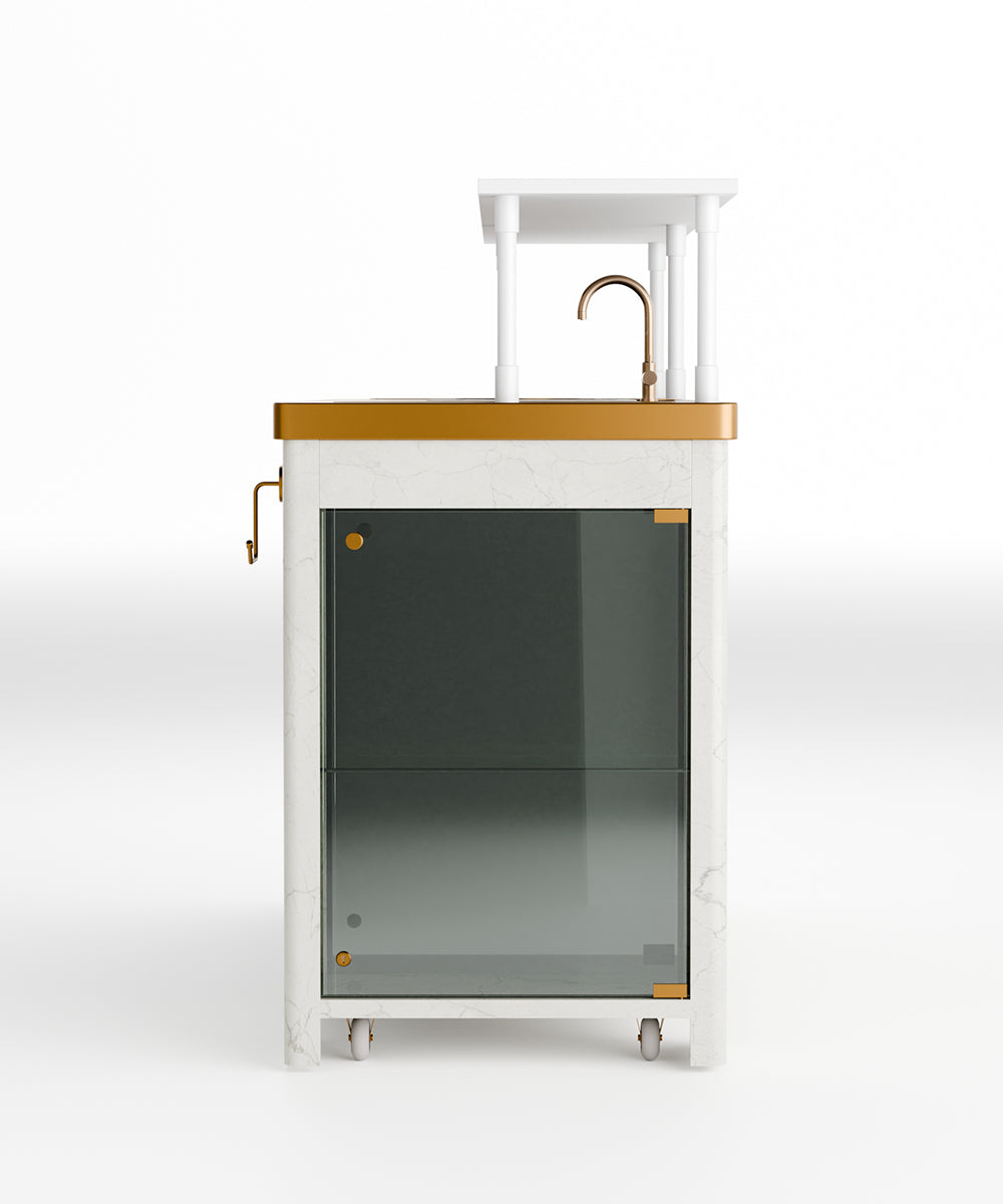 Double Model X Home Bar, Satvario Marble Finish