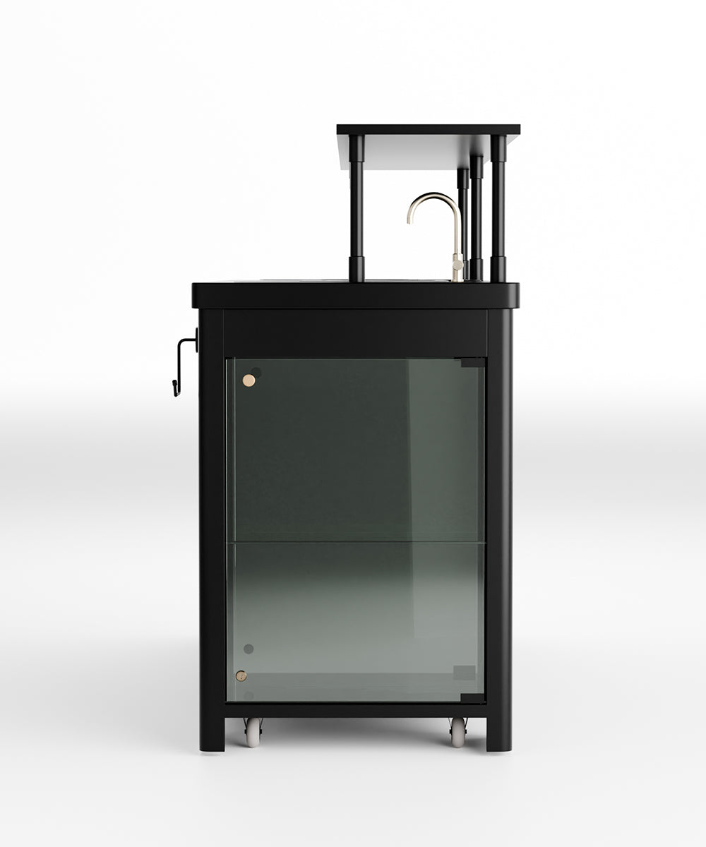 Double Model X Home Bar, Matt Black Finish