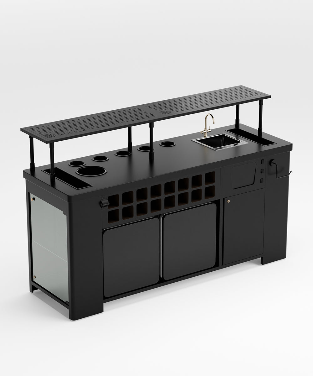 Double Model X Home Bar, Matt Black Finish