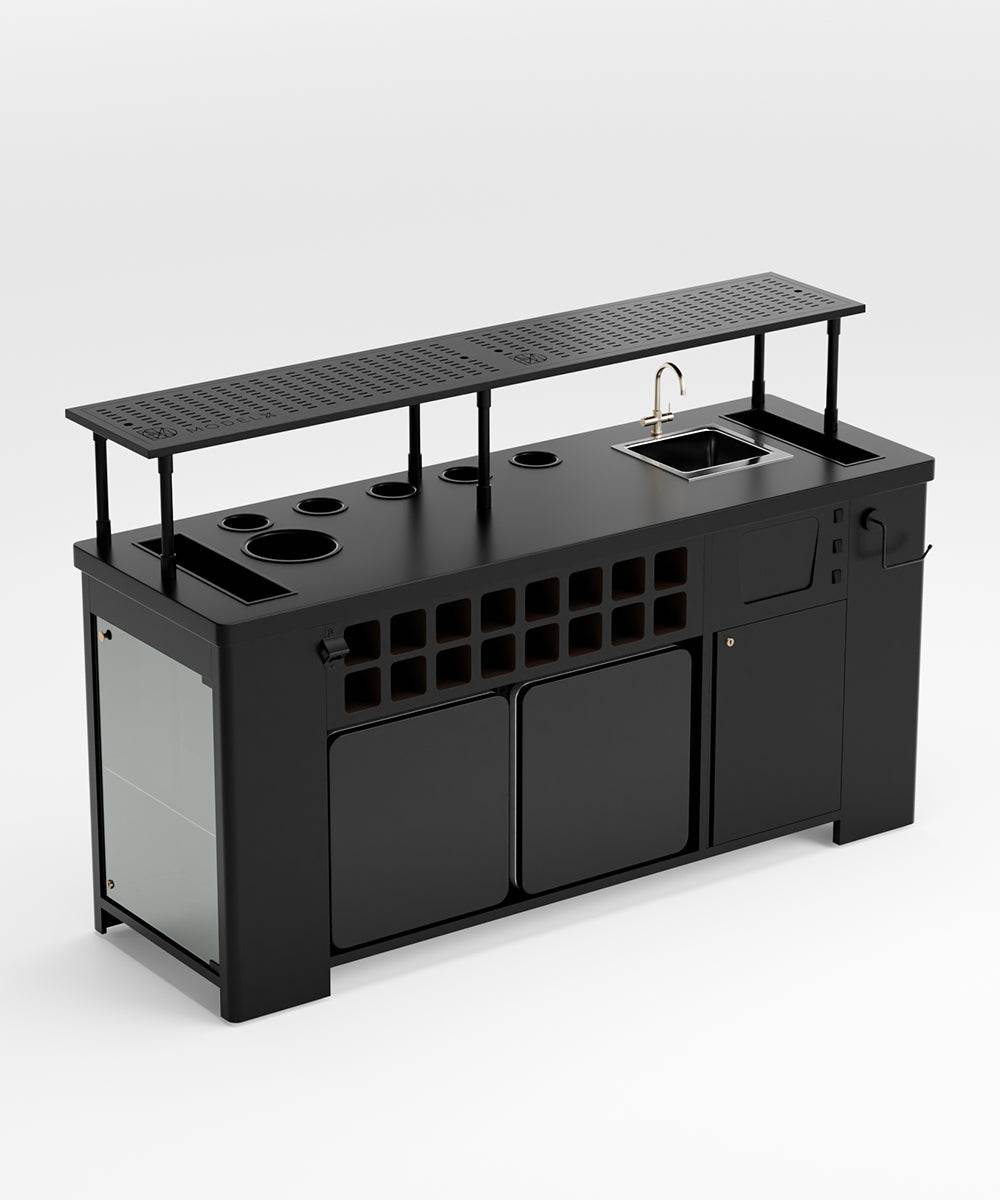 Double Model X Home Bar, Matt Black Finish