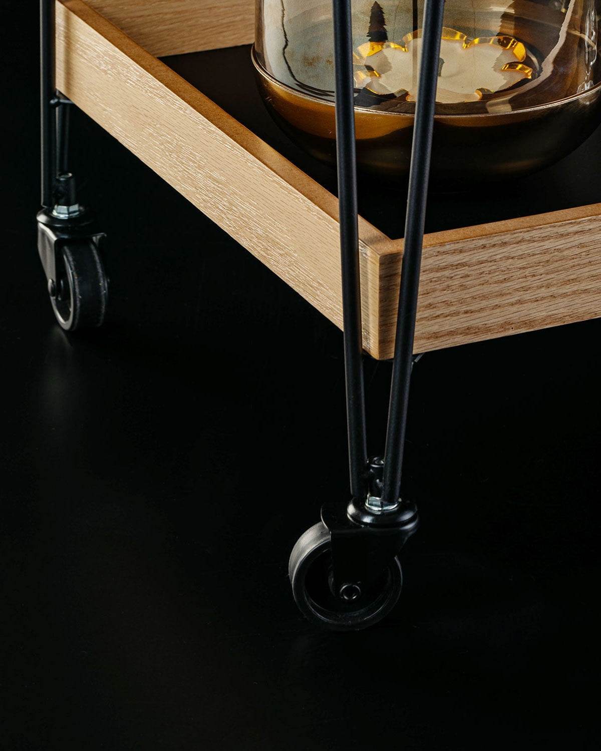 Classic Oakwood Serving Cart