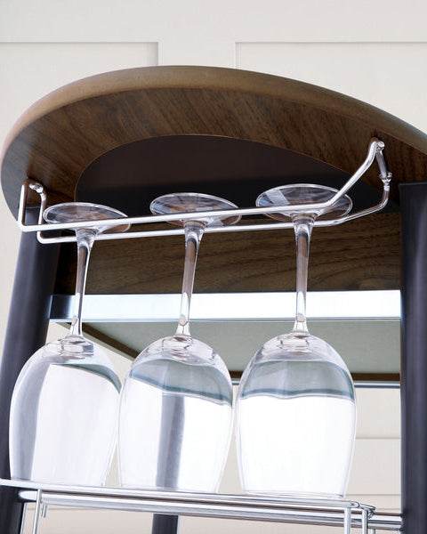 Wooden Trolley With Metal Frame, Walnut