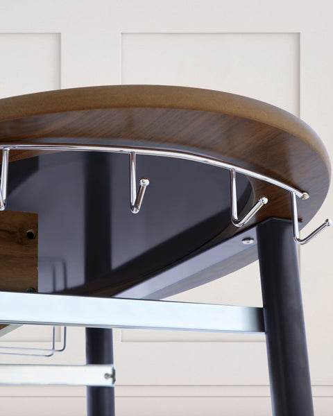 Wooden Trolley With Metal Frame, Walnut