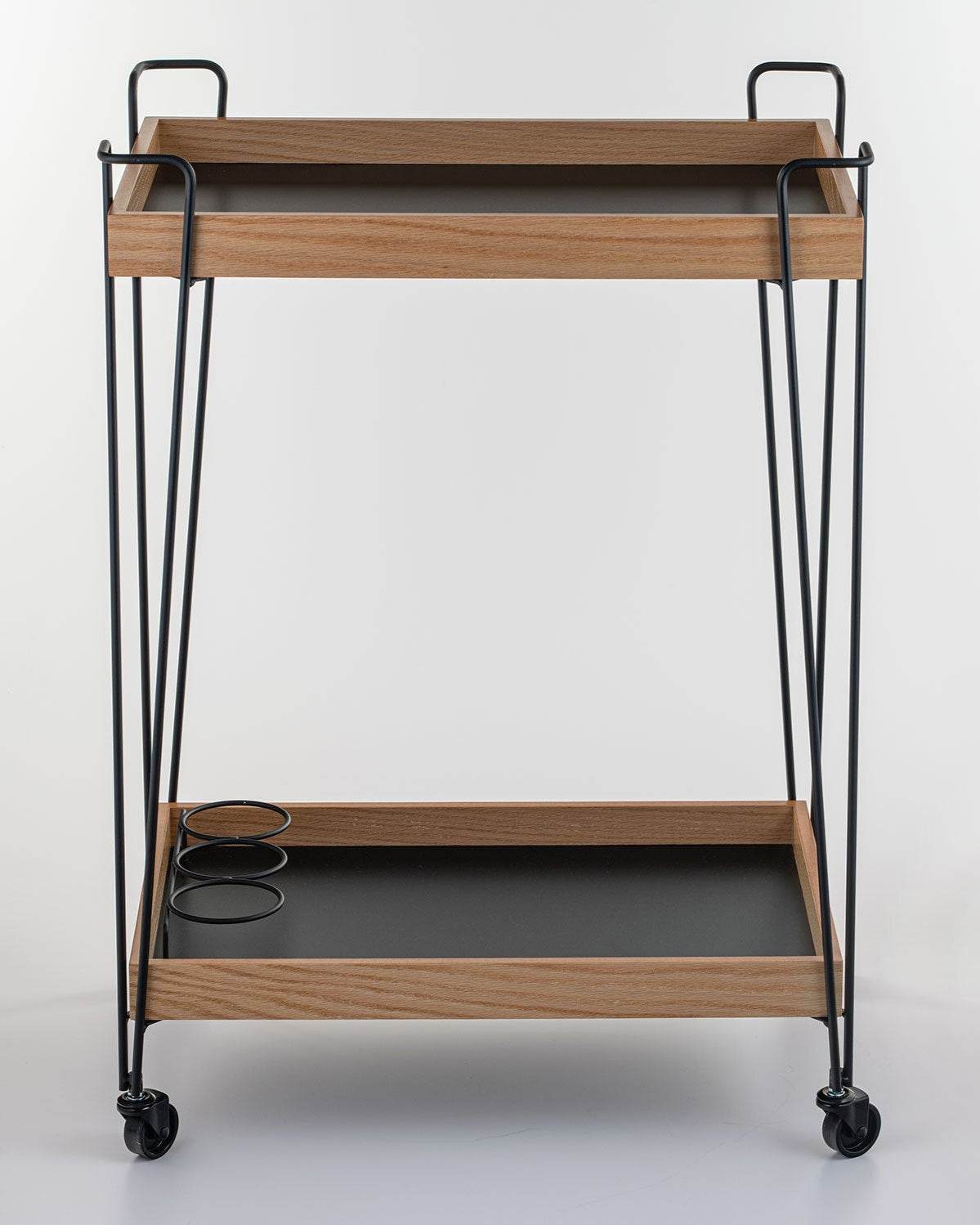 Classic Oakwood Serving Cart
