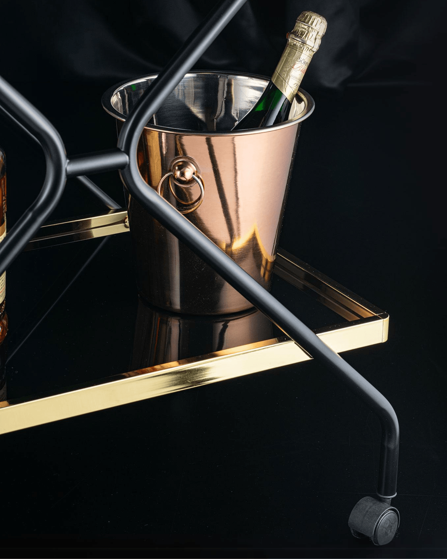 Midnight Glam Serving Cart