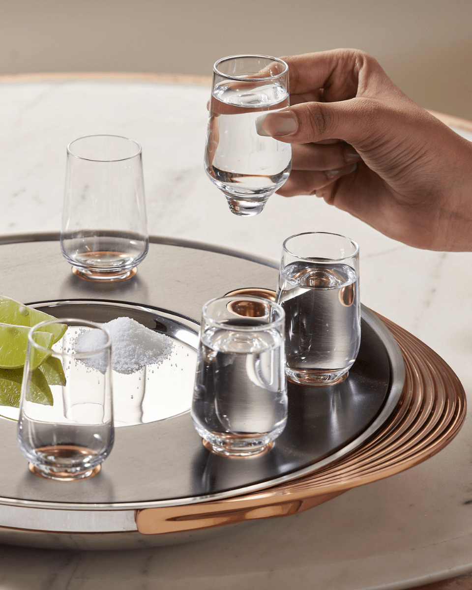 Turntable Shot Tray, Walnut