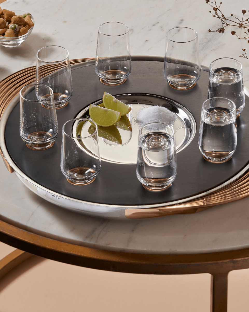 Turntable Shot Tray, Walnut