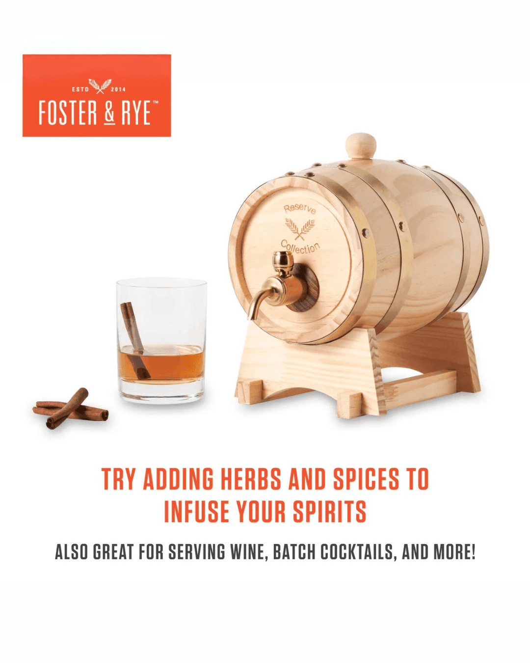Whisky Barrel Drink Dispenser