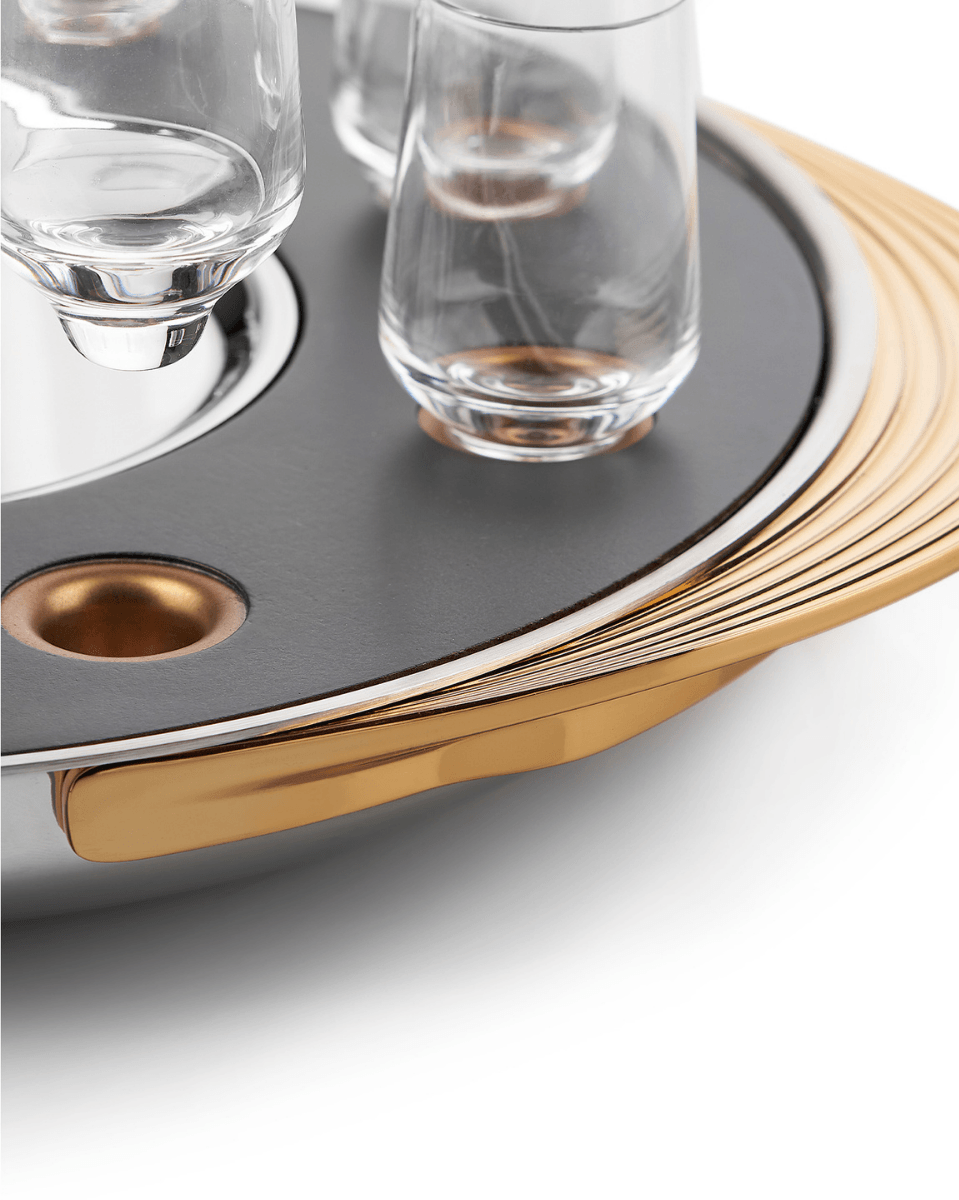 Turntable Shot Tray, Walnut