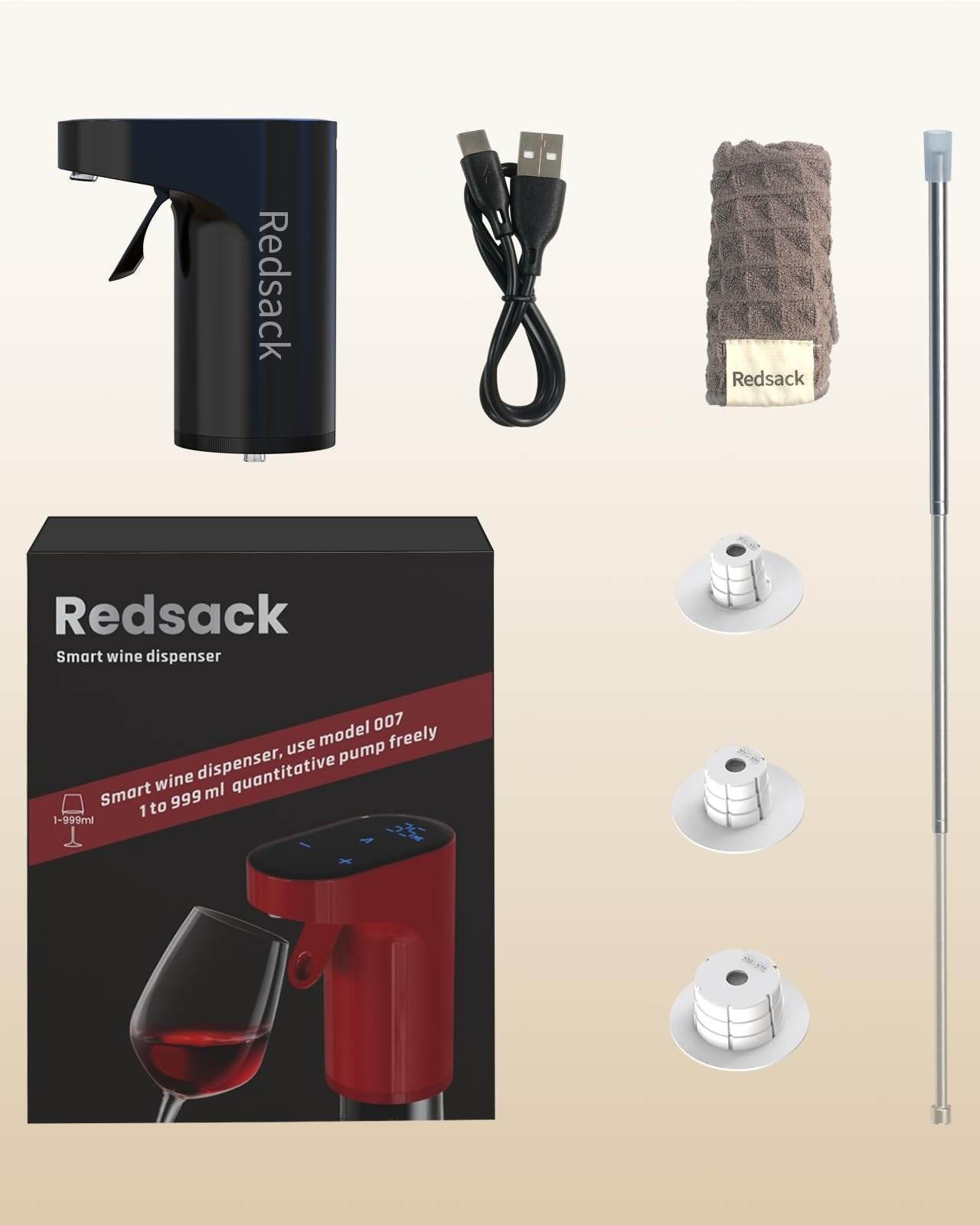 Redsack Smart Dispenser & Aerator, Black