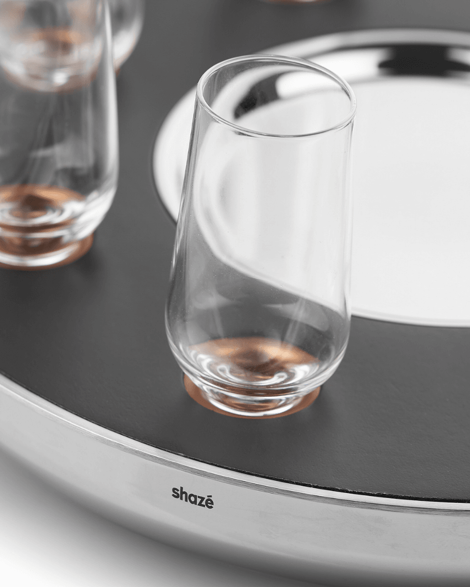 Turntable Shot Tray, Walnut