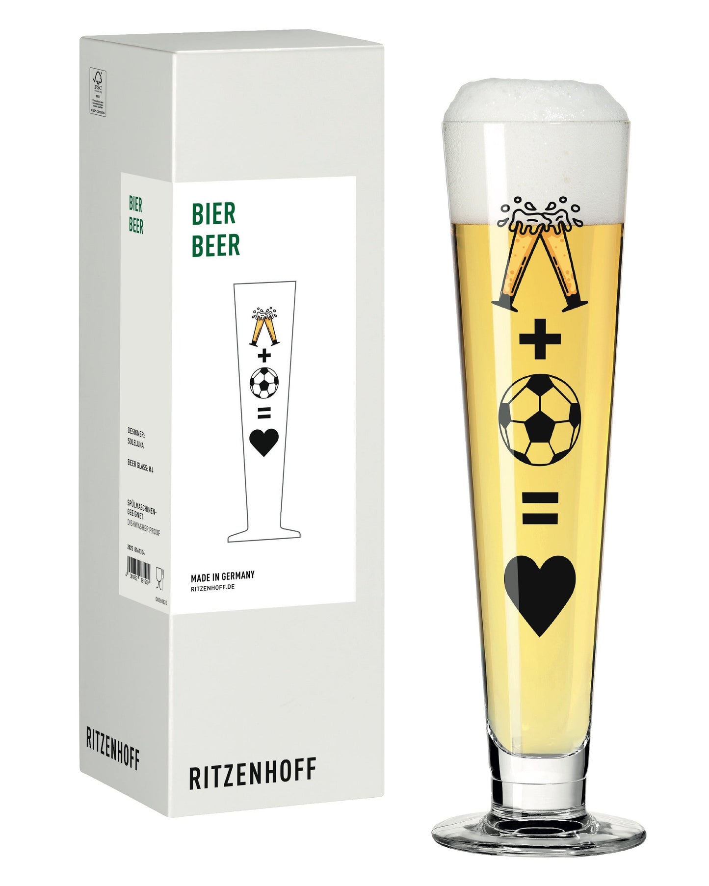 Football Series #4 Beer Glass