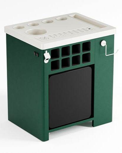 Model X Emerald Green Leather Vinyl Finish Bar