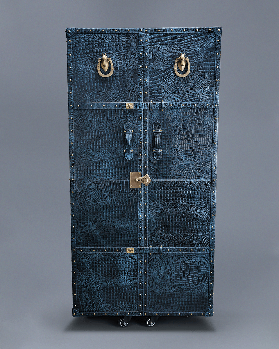 Artemis Tall Leather Bar, Blue