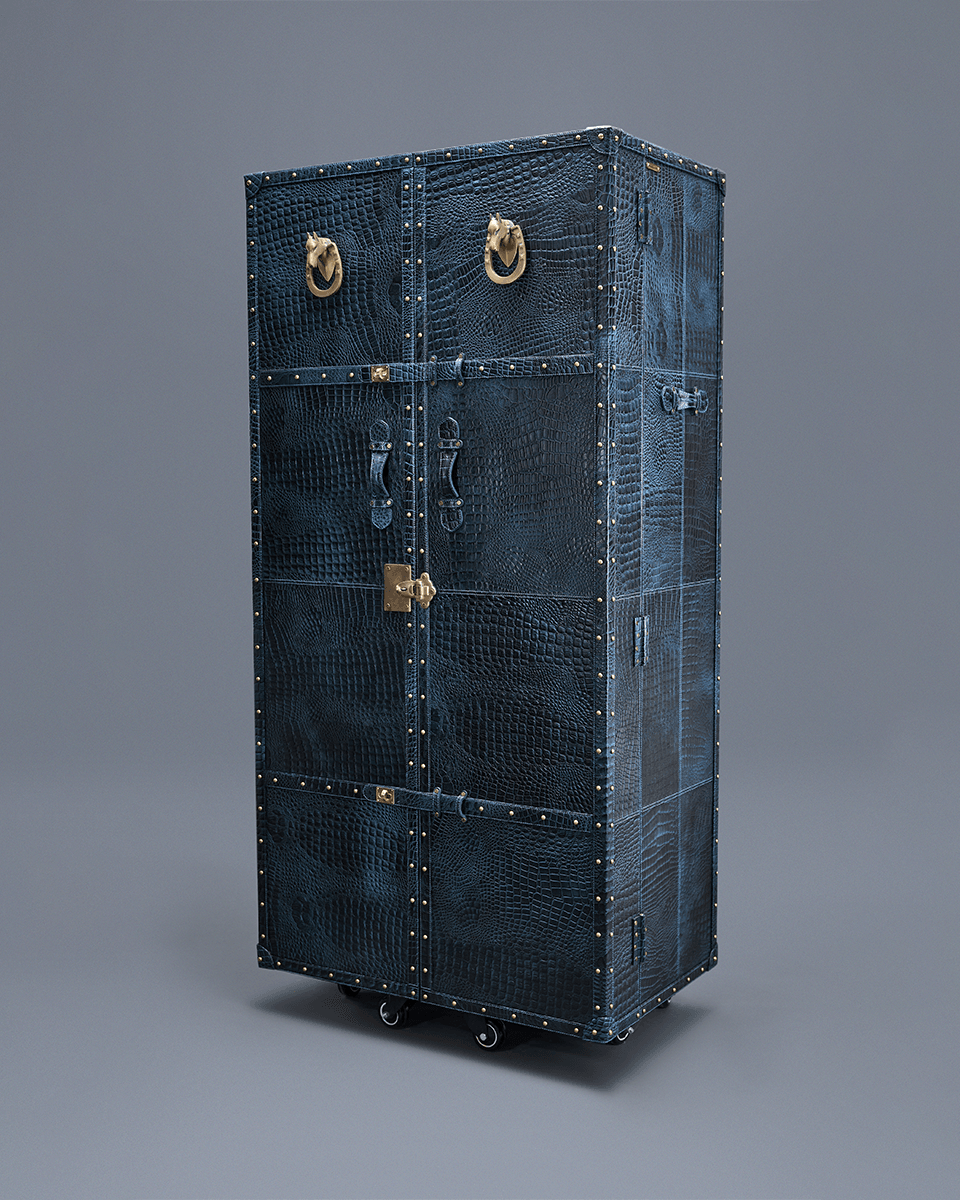 Artemis Tall Leather Bar, Blue