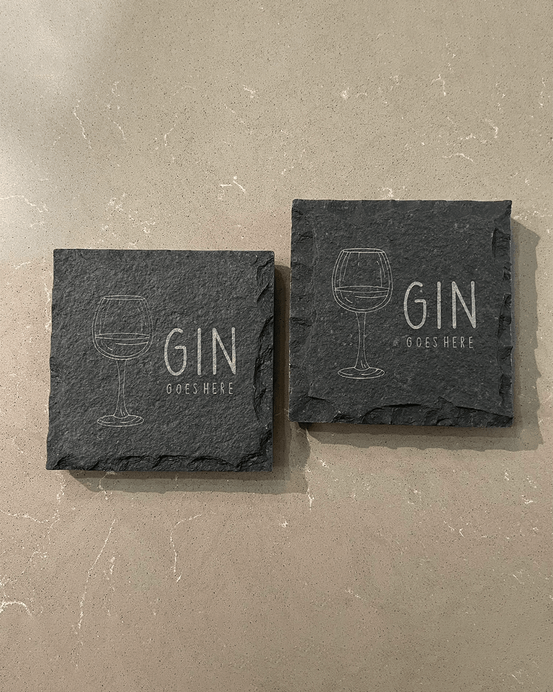 Engraved Slate Coaster, Gin