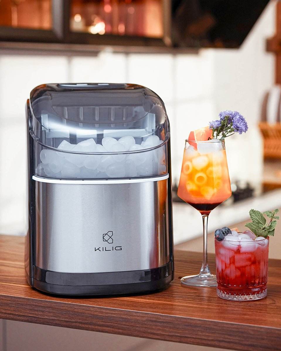 C02B Countertop Ice maker machine, Black
