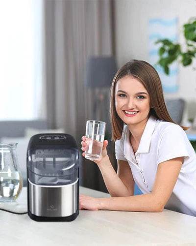 C02B Countertop Ice maker machine, Black