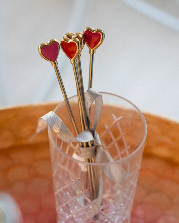 Heart Swizzle Sticks