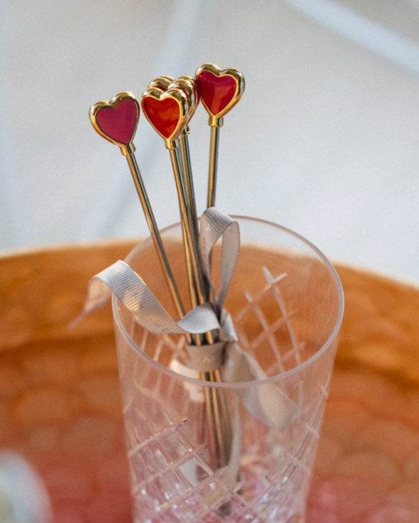 Heart Swizzle Sticks
