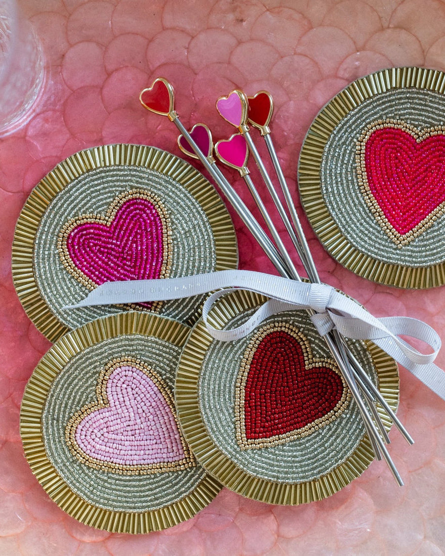 Heart Swizzle Sticks