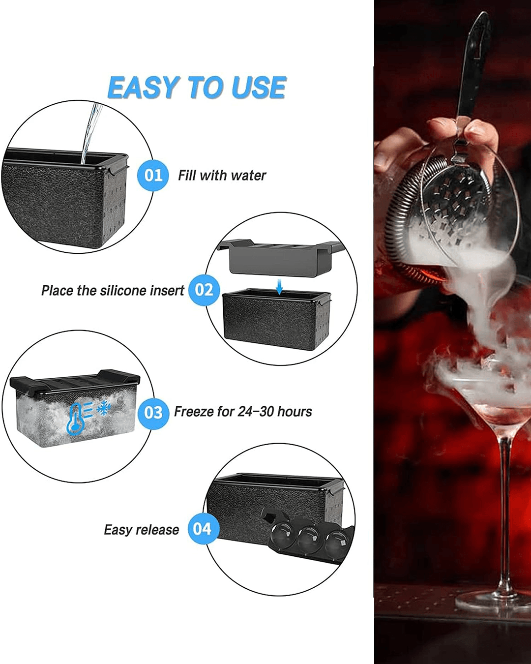 GlasKart's Crystal Clear Ice Ball Maker Online