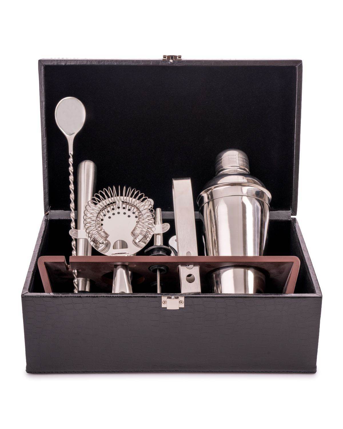 Professional Bar Tools Set, Black with Gift Box