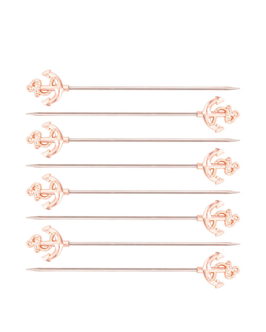 Anchor Cocktail Picks, Rose Gold
