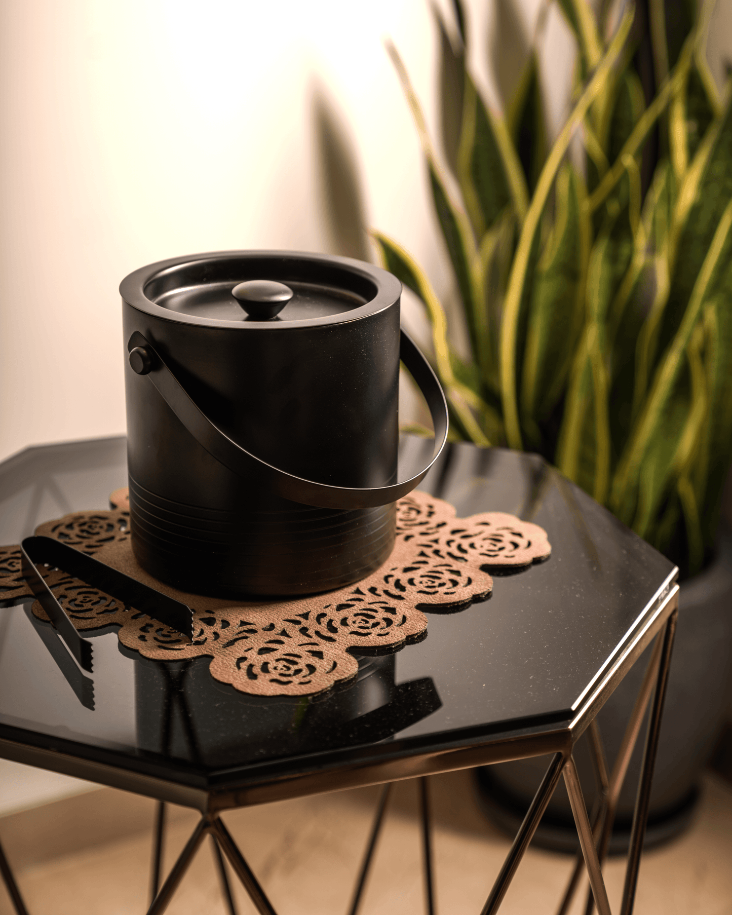 All Black Stainless Steel Ice Bucket
