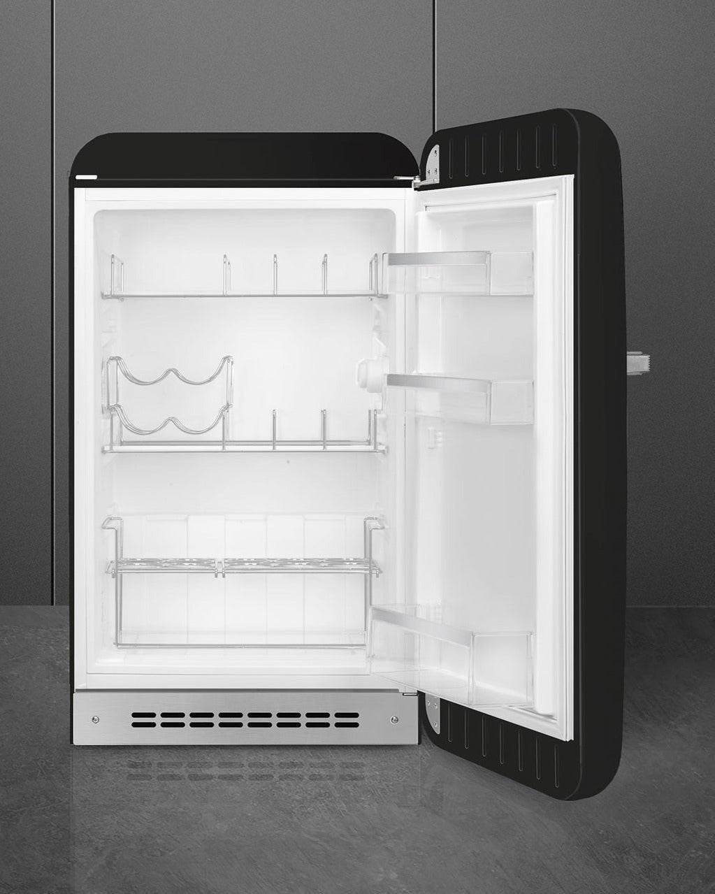 Happy Bar Refrigerator (Fab10H) – 50’s Style, Black