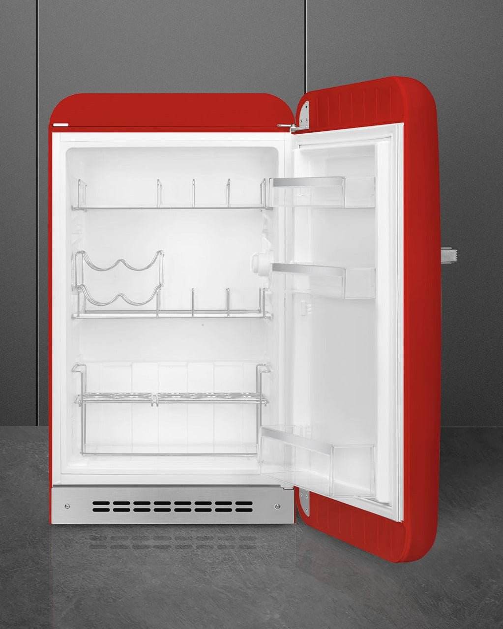 Happy Bar Refrigerator (Fab10H) – 50’s Style, Red
