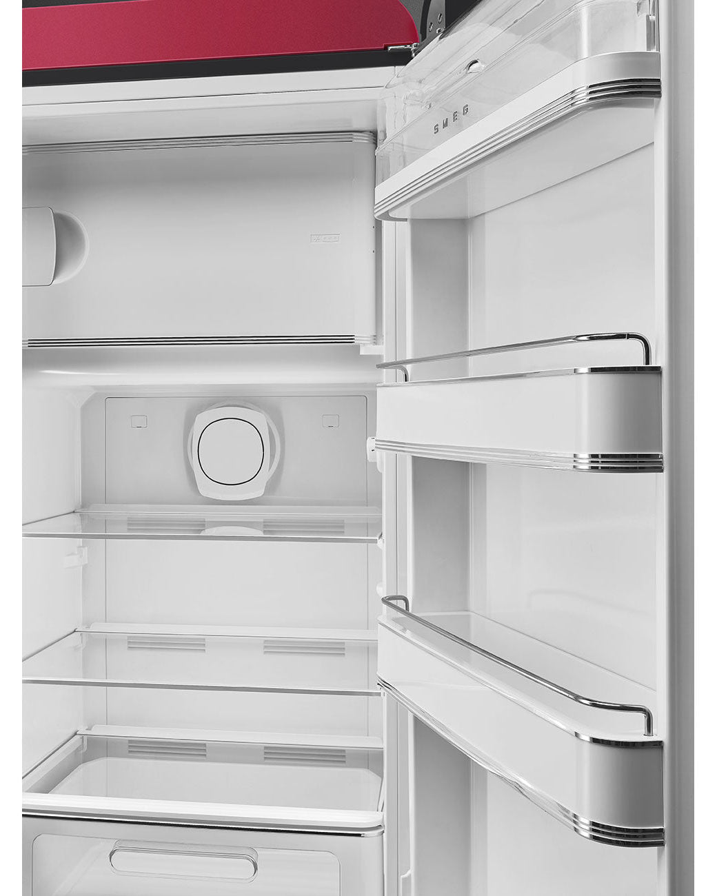 Free Standing Refrigerator- 50’s Style, Matte Ruby Red