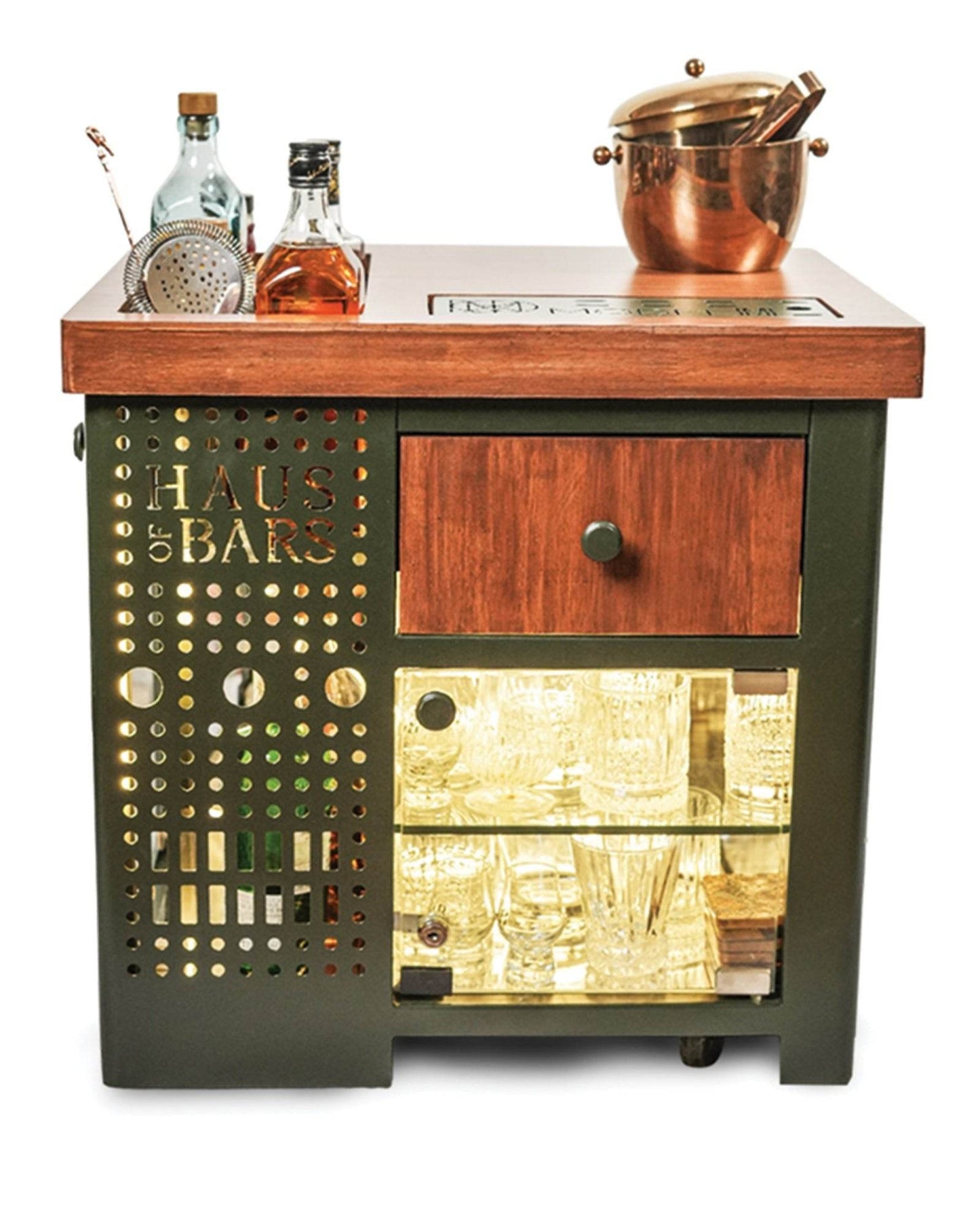 Royal Green Left Side Display Cabinet Online