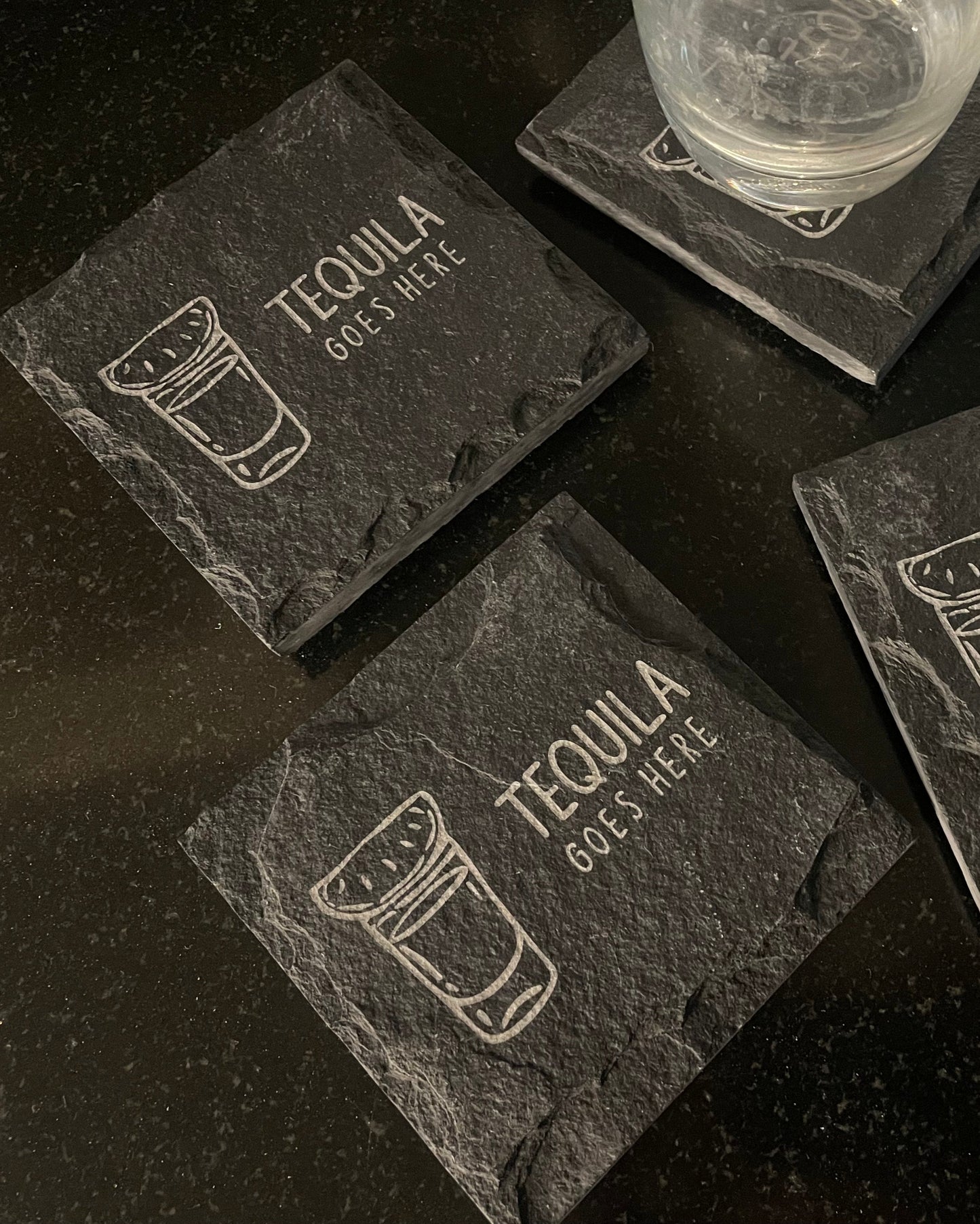 Engraved Slate Coaster, Tequila