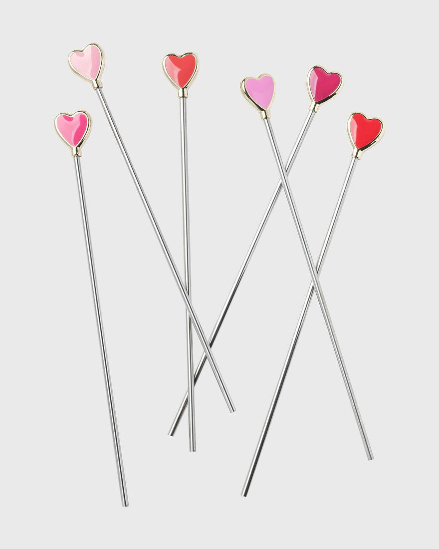 Heart Swizzle Sticks