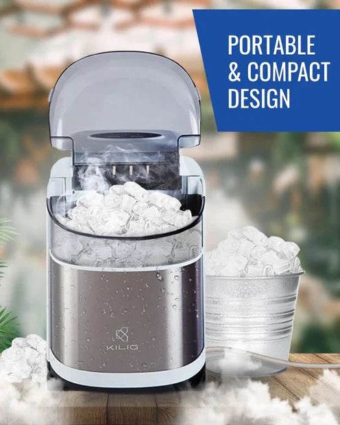 C02W Countertop Ice Machine, White
