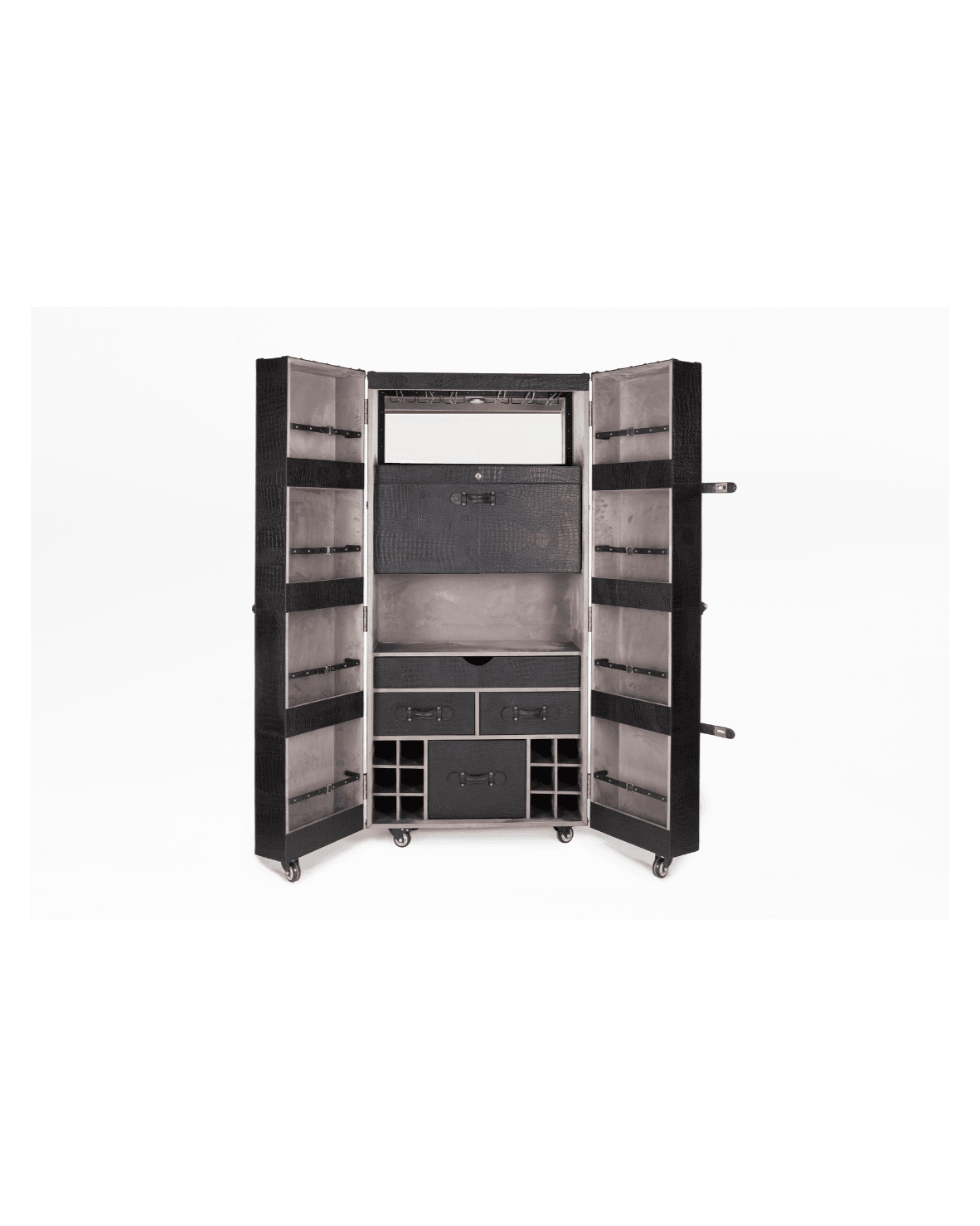 Artemis Tall Leather Bar, Black