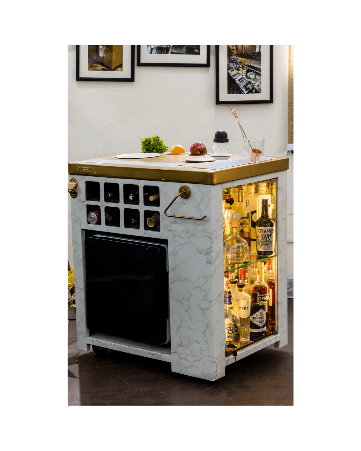 Home Bar with Satvario Marble Vinyl