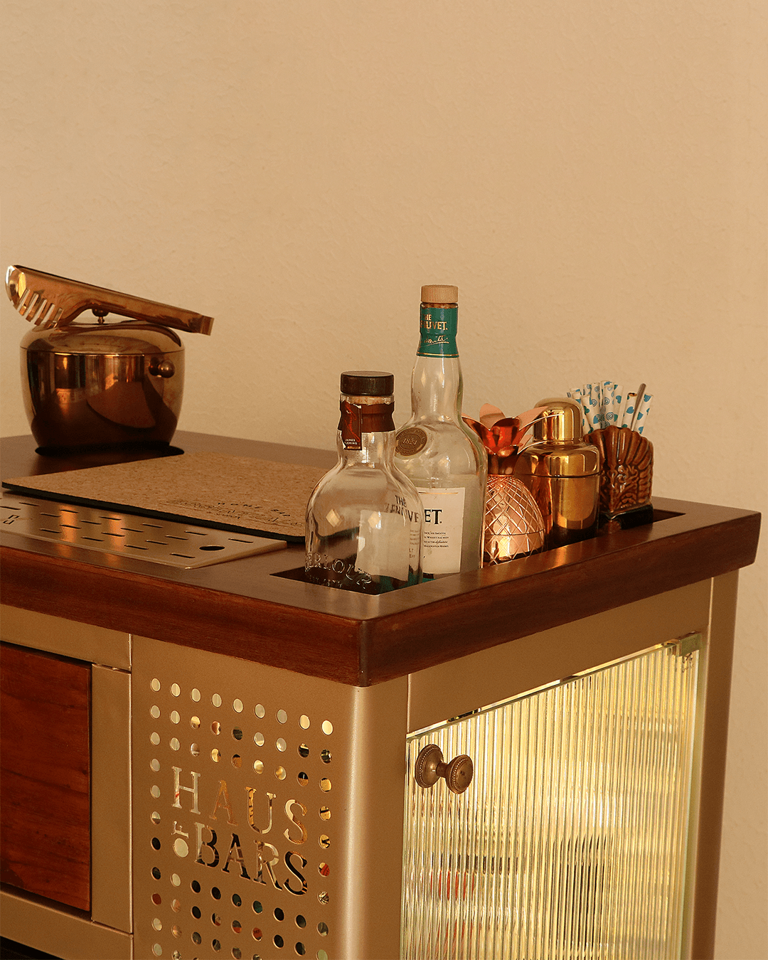 HAUS OF BARS Model X - Wood & Metal Matte Gold Bar