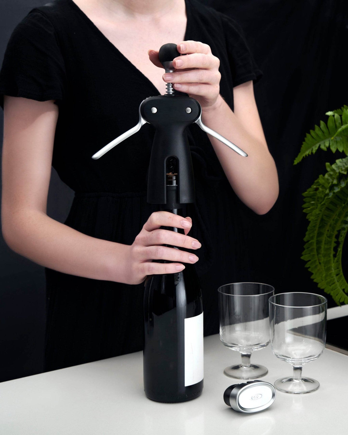 Stainless Steel Corkscrew with Removable Foil Cutter