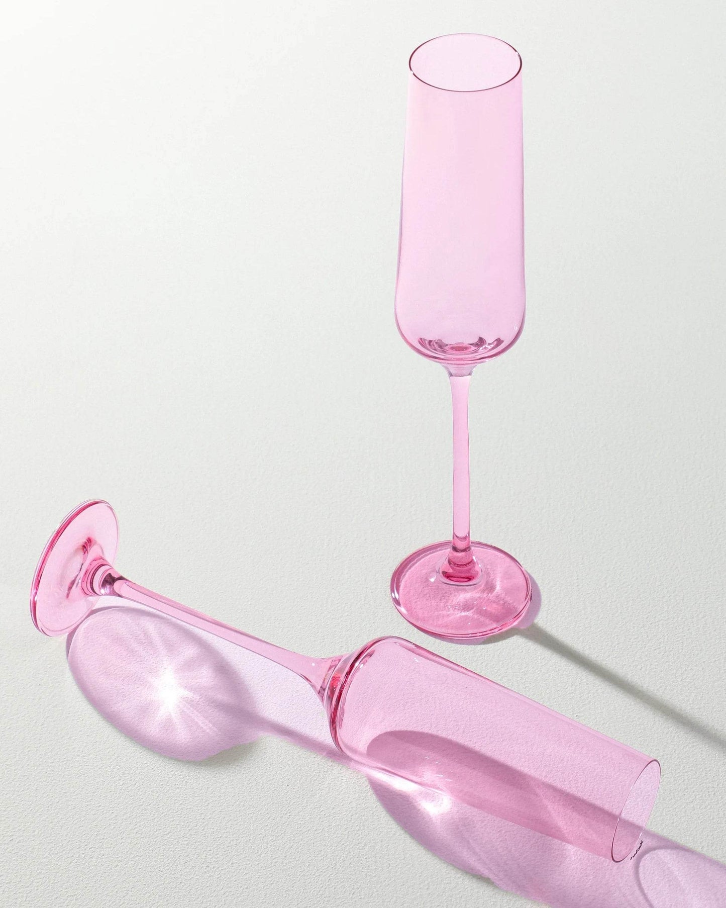 Peonies Pink Champagne Flute