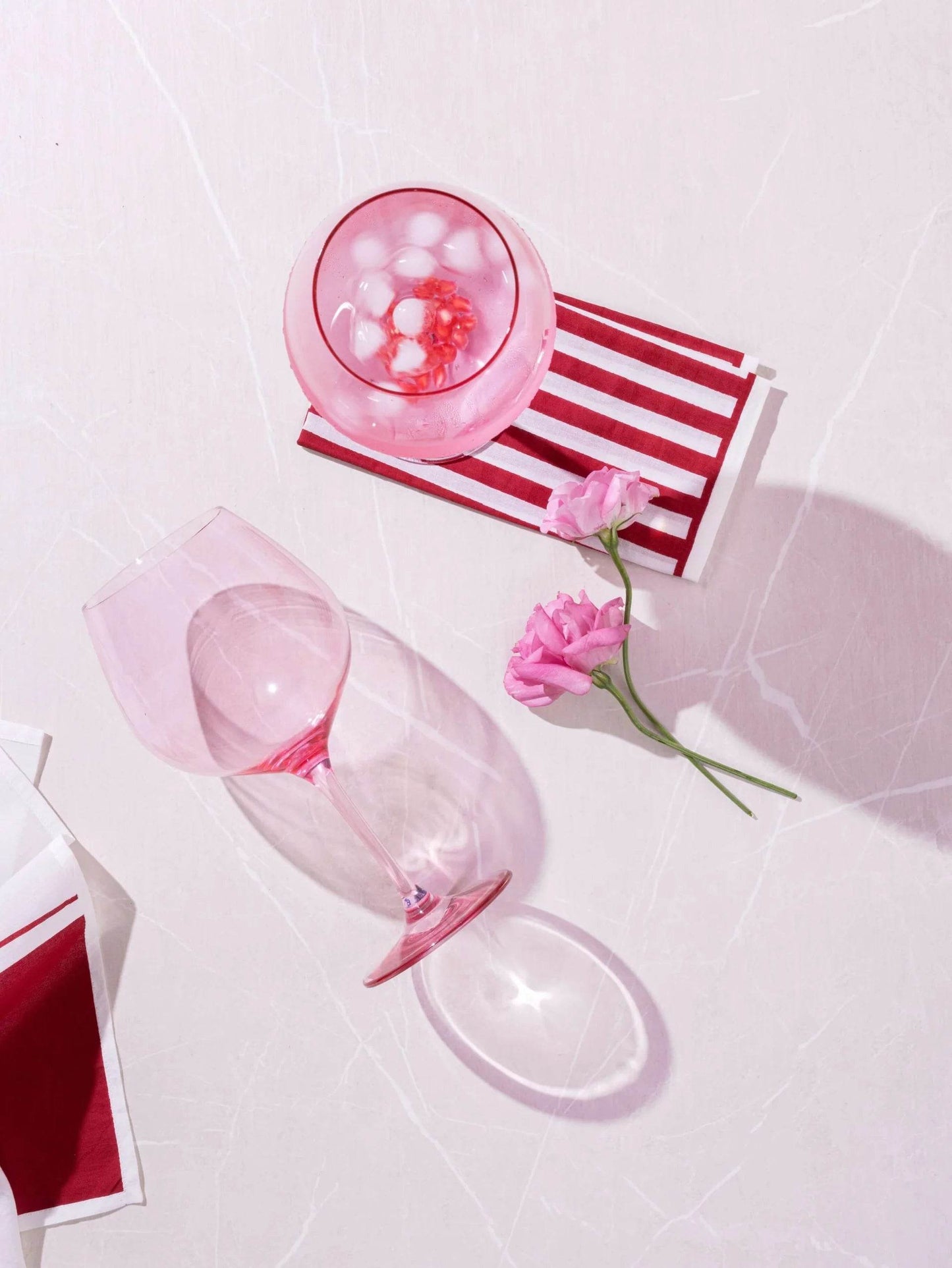 Peonies Pink Goblet