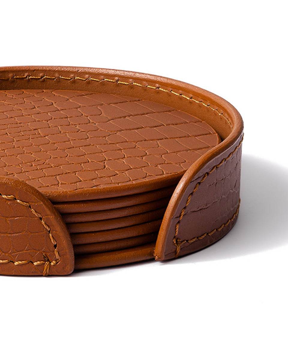 Sterling Round Coaster, Tan