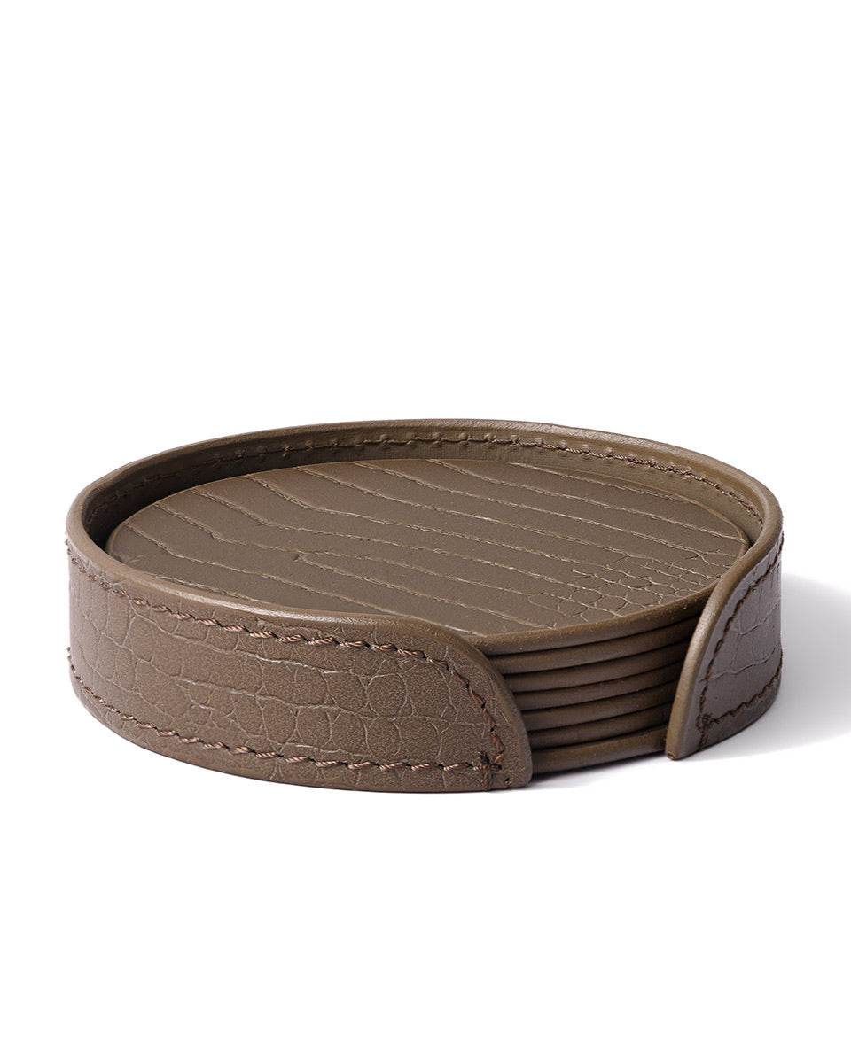 Sterling Round Coaster, Taupe