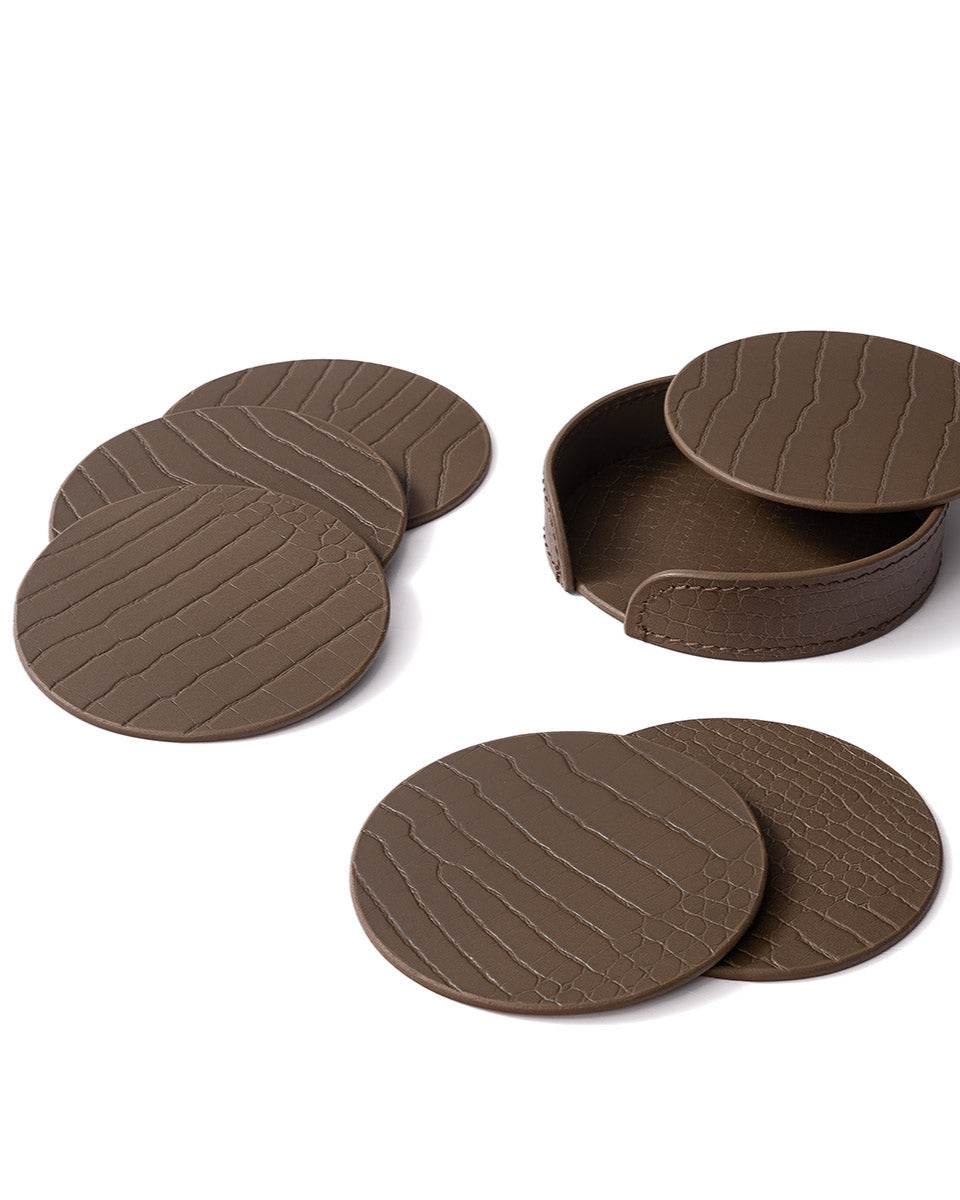 Sterling Round Coaster, Taupe