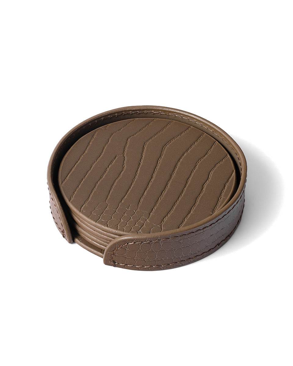 Sterling Round Coaster, Taupe