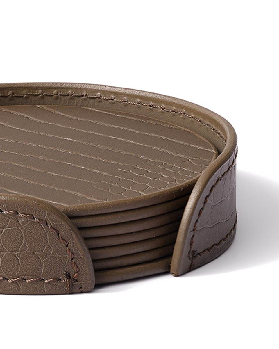Sterling Round Coaster, Taupe